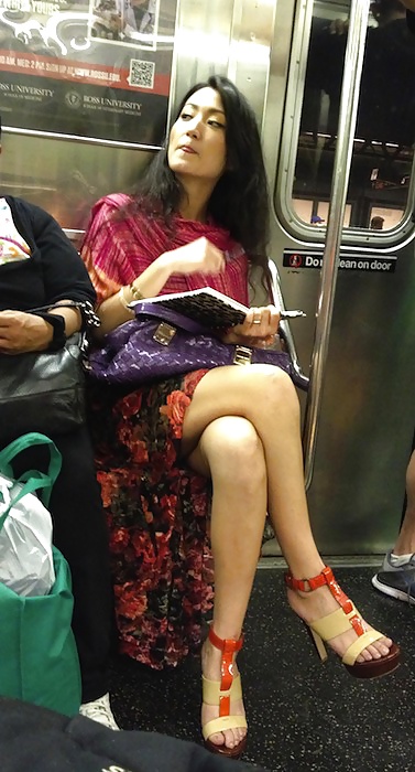 Voyeur nyc subway sexy asian  #26935477