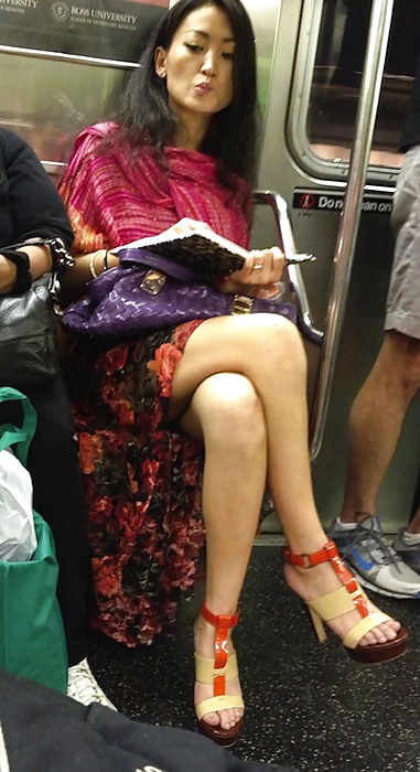 Voyeur nyc subway sexy asian  #26935482