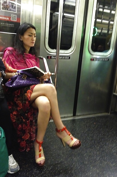 Voyeur nyc subway sexy asian  #26935501