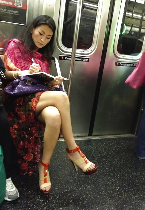 Voyeur nyc subway sexy asian  #26935506