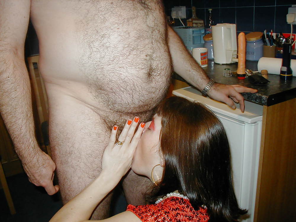 British Slag Wife Filled on her Kitchen Table #24406883