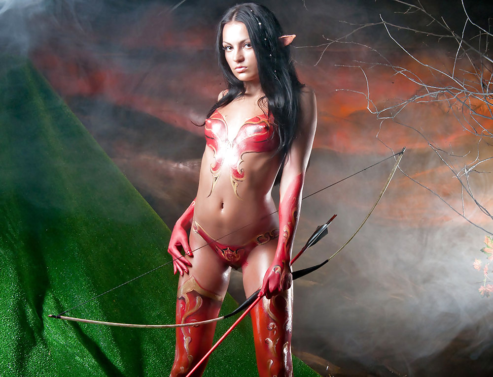 Wow Bodypaint Blutelfen Cosplay #23296803