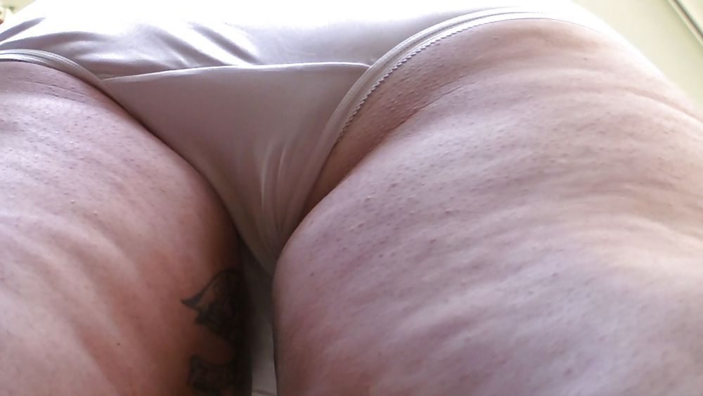 Mature sex wet full cut white nylon panties #34762038