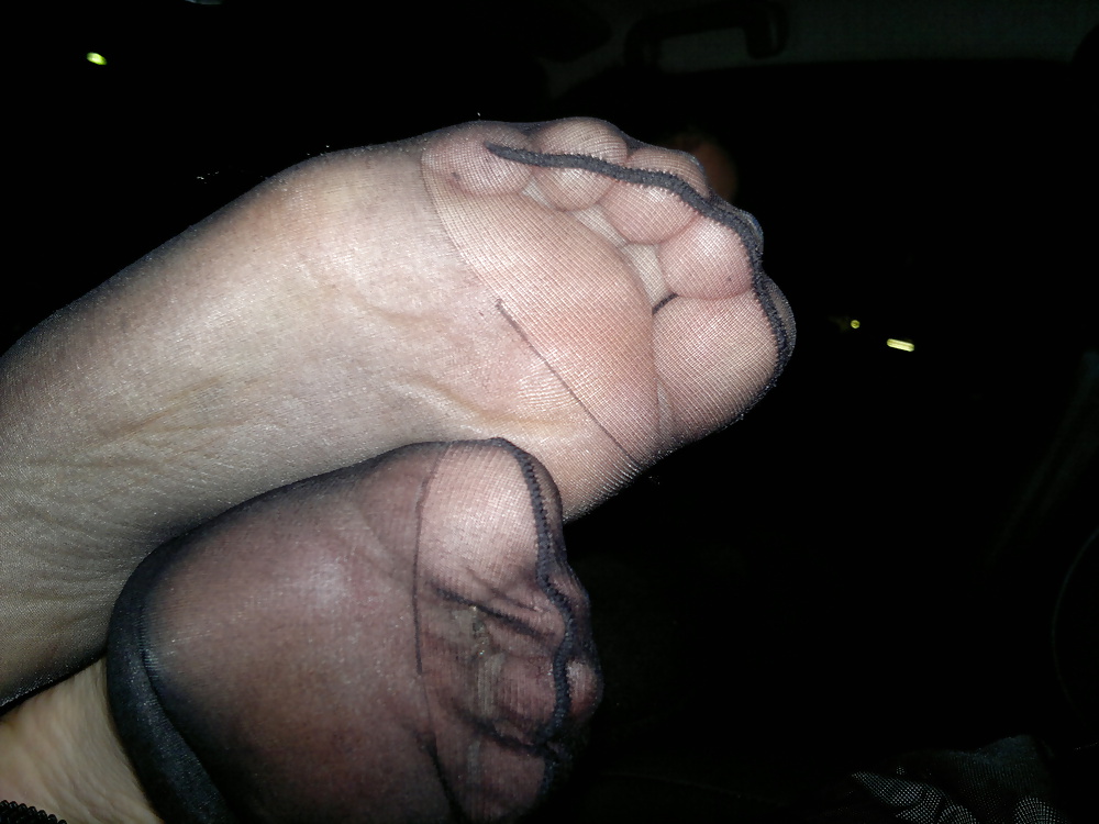 Footjob foot fetish nylon sexy toes #28263227