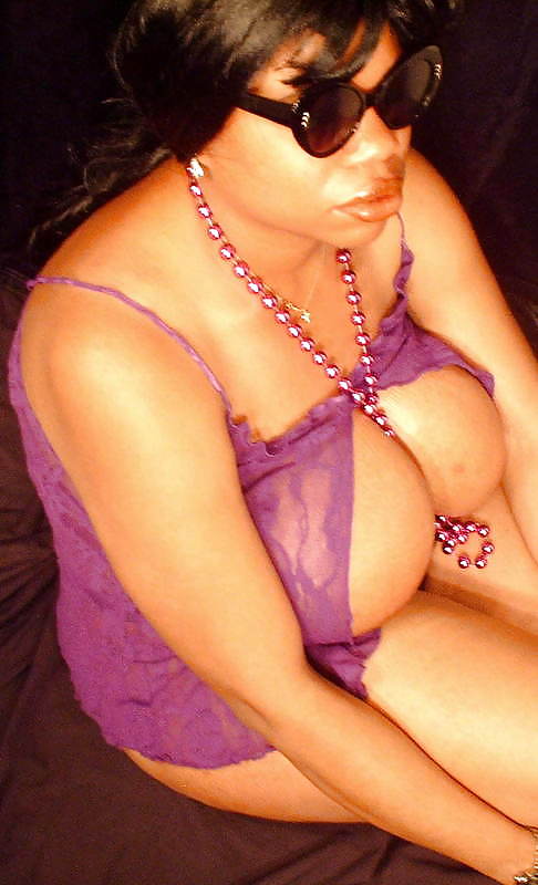 BIG BLACK TITTIES & TIGHT PURPLE TOP!! #37153172