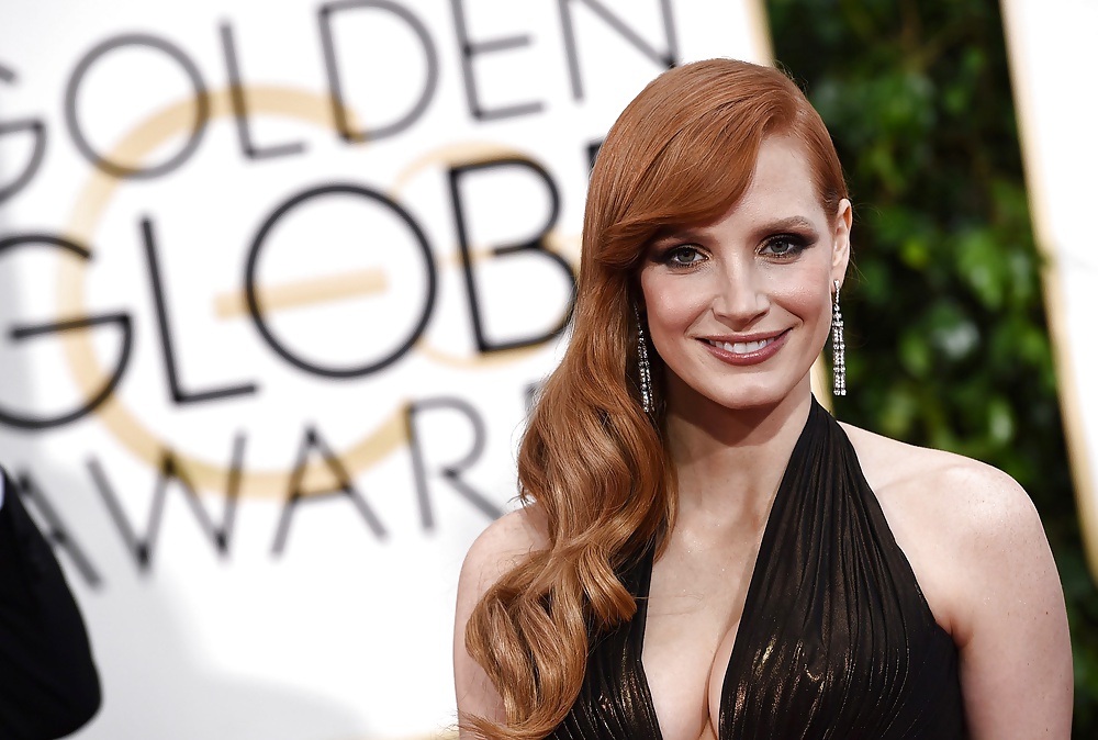 Jessica chastain en los globos de oro 2015
 #40710043