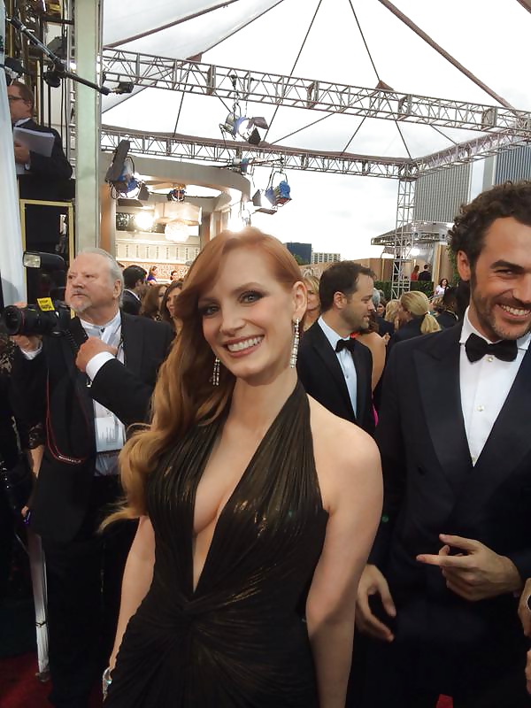 Jessica chastain en los globos de oro 2015
 #40710051