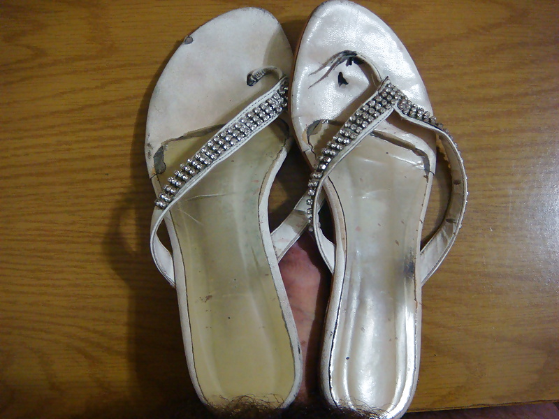 Chinelo de couro branco com strass
 #31710840