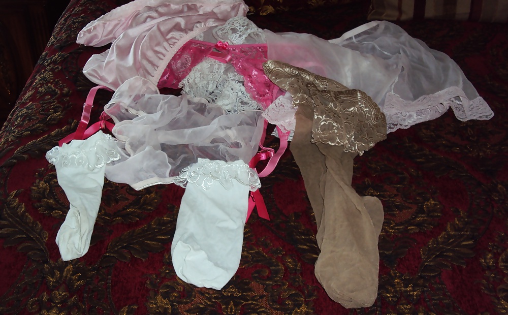 Sissy ankle sox pink nylon panties #32876334