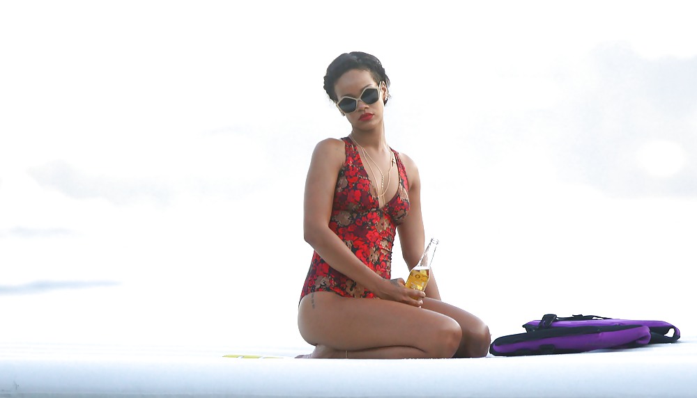 Rihanna swimsuit in France FUCKABLE ASS #34469224
