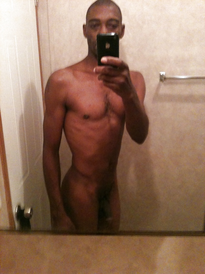 Me nude within the bathroom