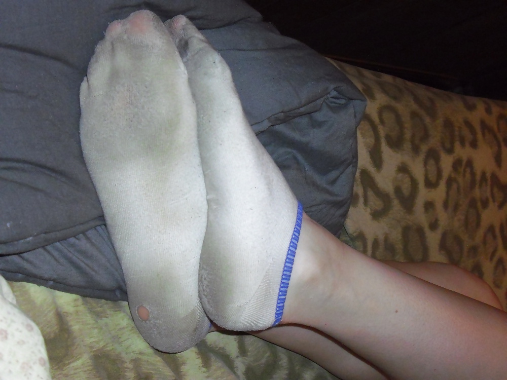 Girl with dirty stinky ripped sox #32796100