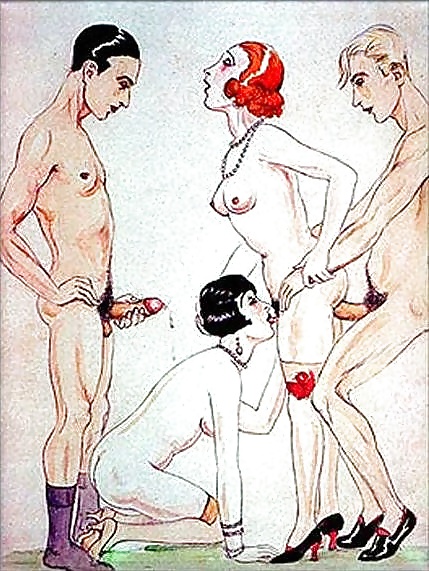 Vintage Erotic Drawings 16 #32619924