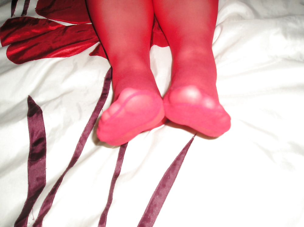 Meine Freundin Tasha Roten Strumpfhosen Strumpfhosen Heels #40665417