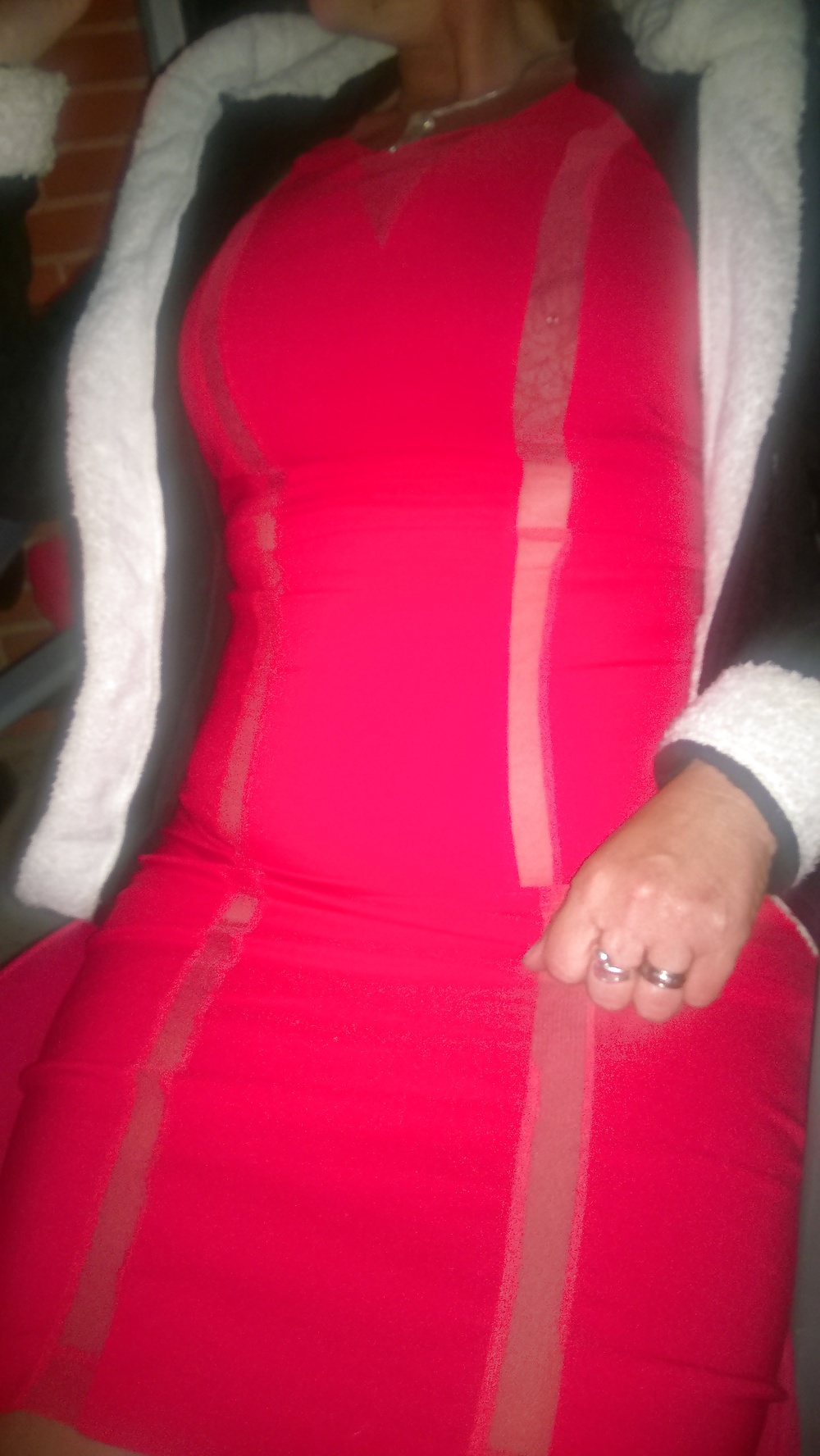 Medias y vestido rojo sexy
 #26462038