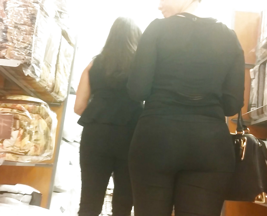 Thick big booty white girl in TIGHT trousers #40937031