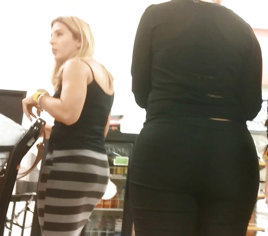 Thick big booty white girl in TIGHT trousers #40937082