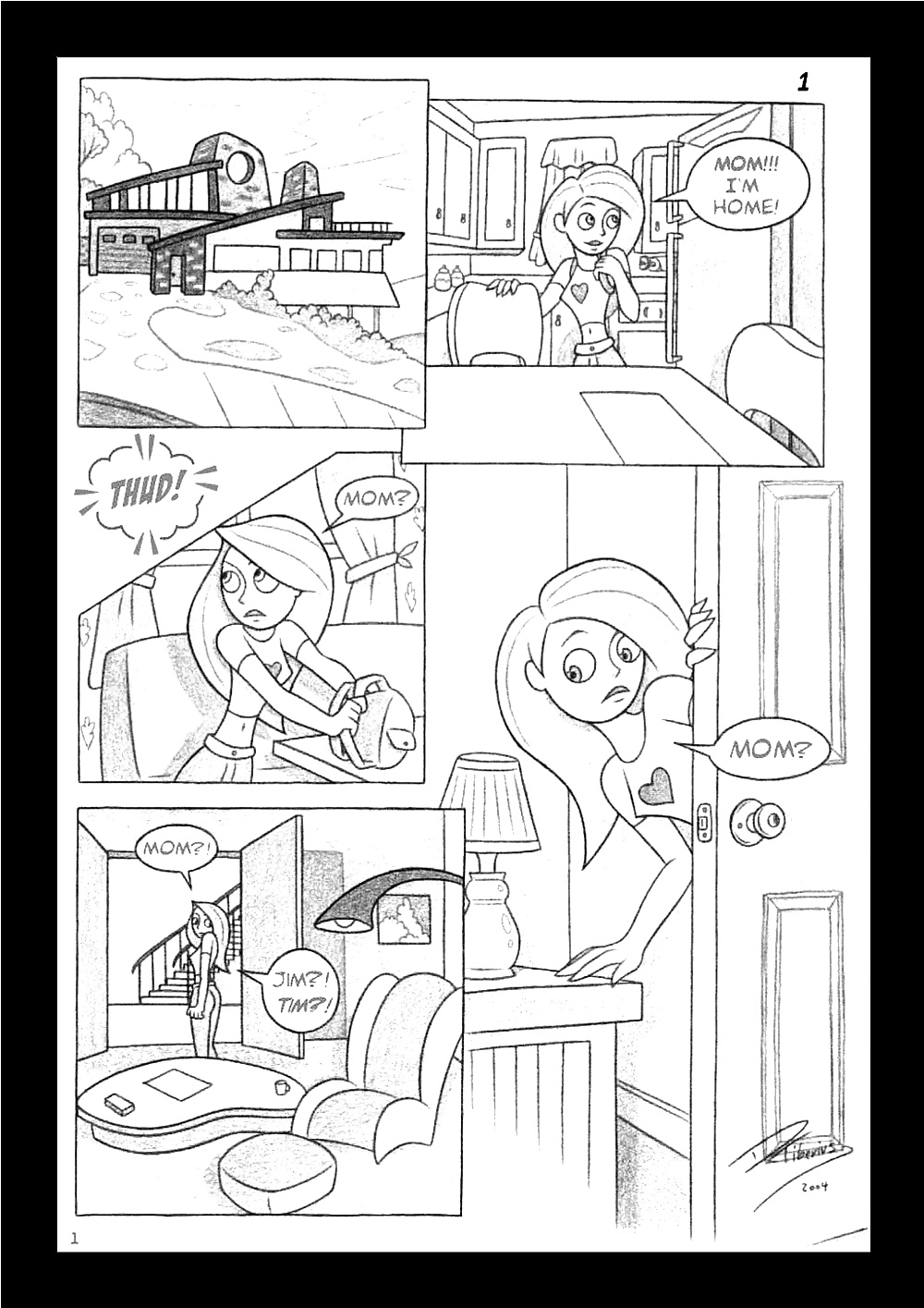 Kim Possible: Kimcest #1 (B&W) #28963724