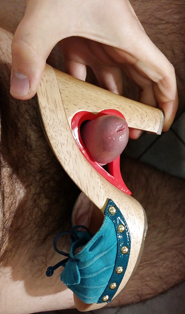 Fuck and cum NOT my mother wedge sandals with LOVE hole #38789672