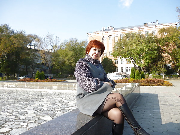 Russian mature woman, legs in stockings! Amateur!  #27425898