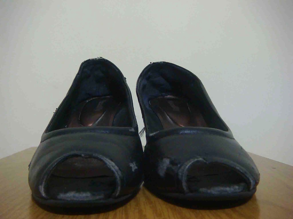 Sapato peep toes preto salto anabela Piccadilly #39312019