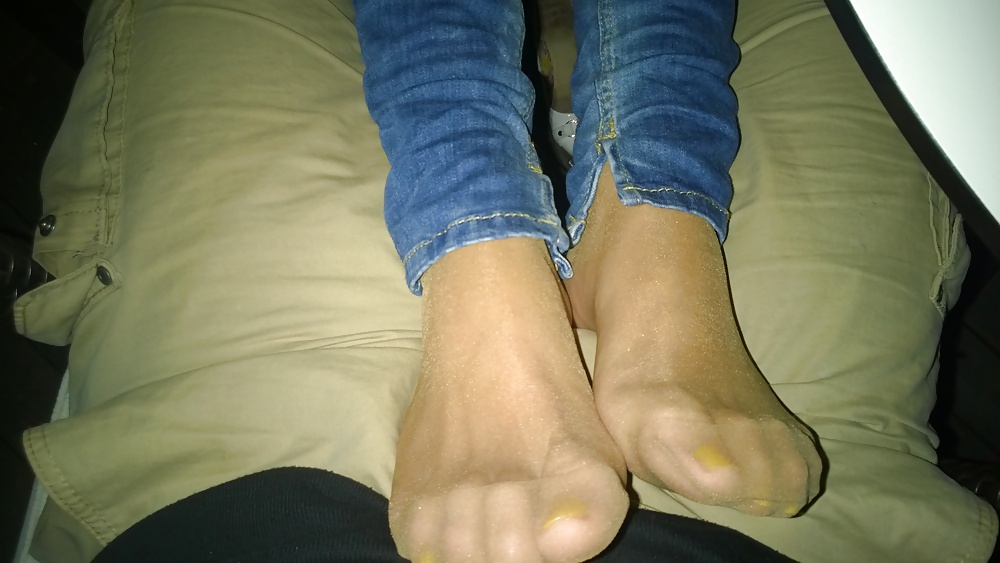 Semelles En Nylon Footjob Chaud #34528354