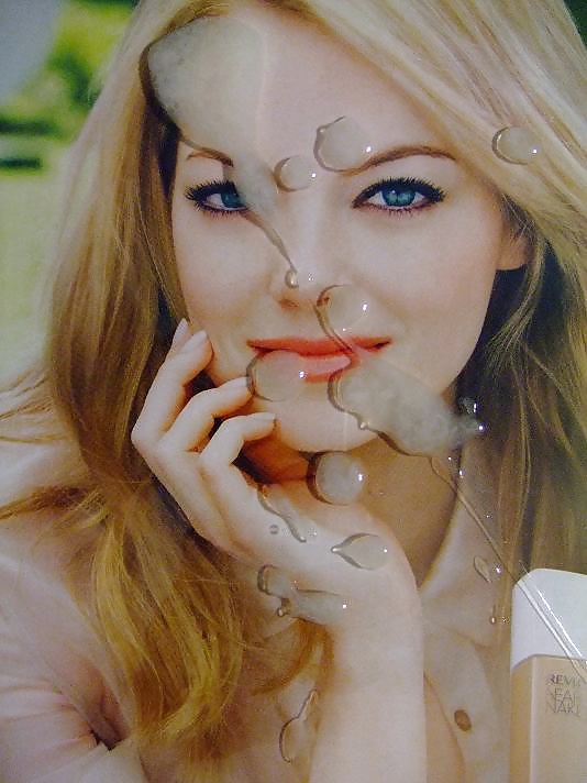 BIGflip Cum Covers Emma Stone's Face #32728819