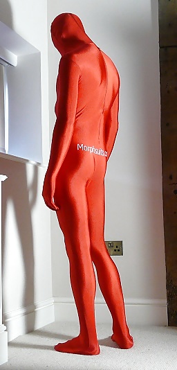 Red Lycra Zentai catsuit  #31640201