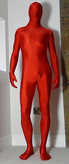 Rosso lycra zentai catsuit 
 #31640205
