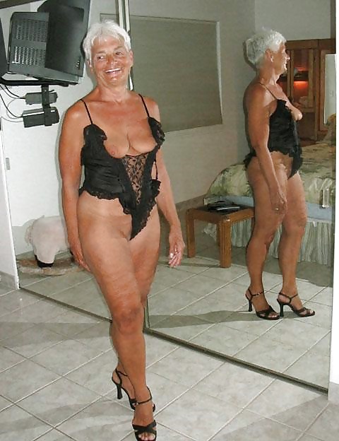 Grandma posing in lingerie #29423564