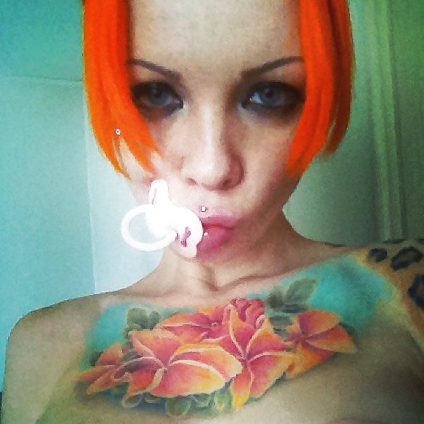 Russian punk and tattoed girlfriend - Dasha #36890649