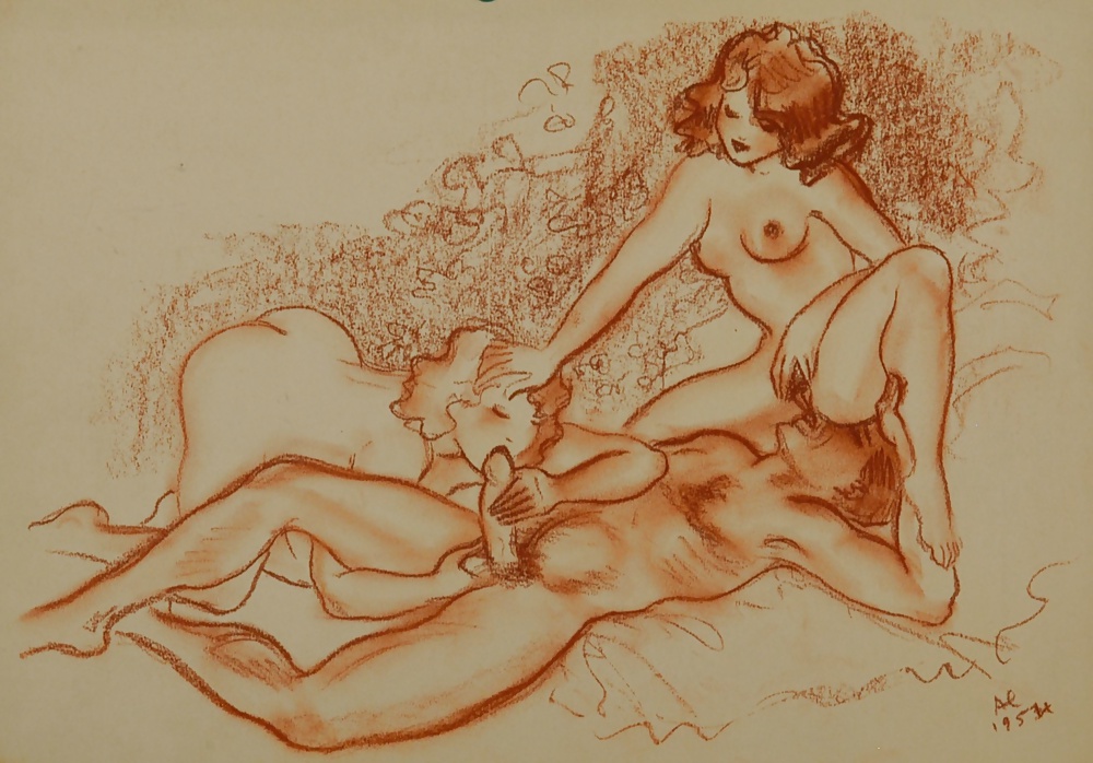 Vintage Erotic Drawings 25 #30456640