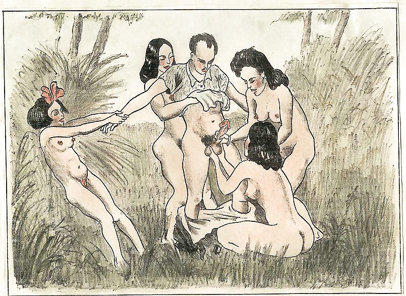 Vintage Erotic Drawings 25 #30456796