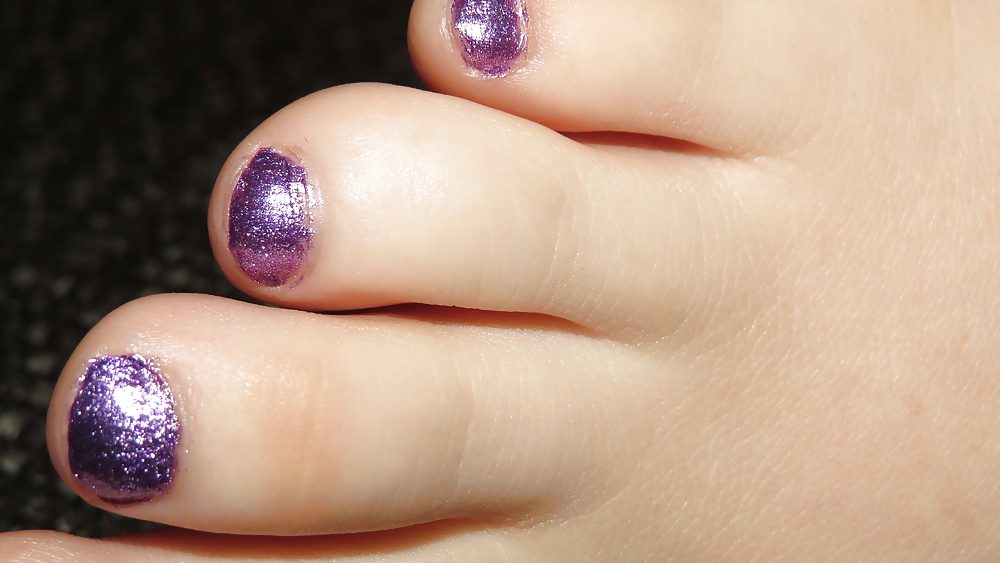 Barefeet and purple nails #28949387