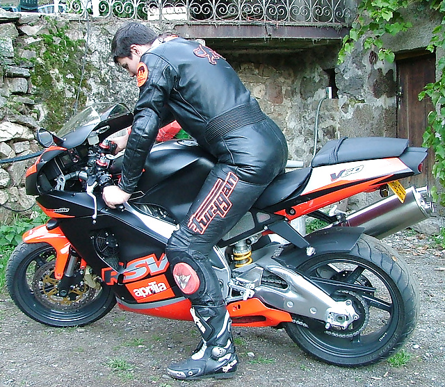 Motorbike fuck, gear, leather, motorcycle. Anal. #31828991