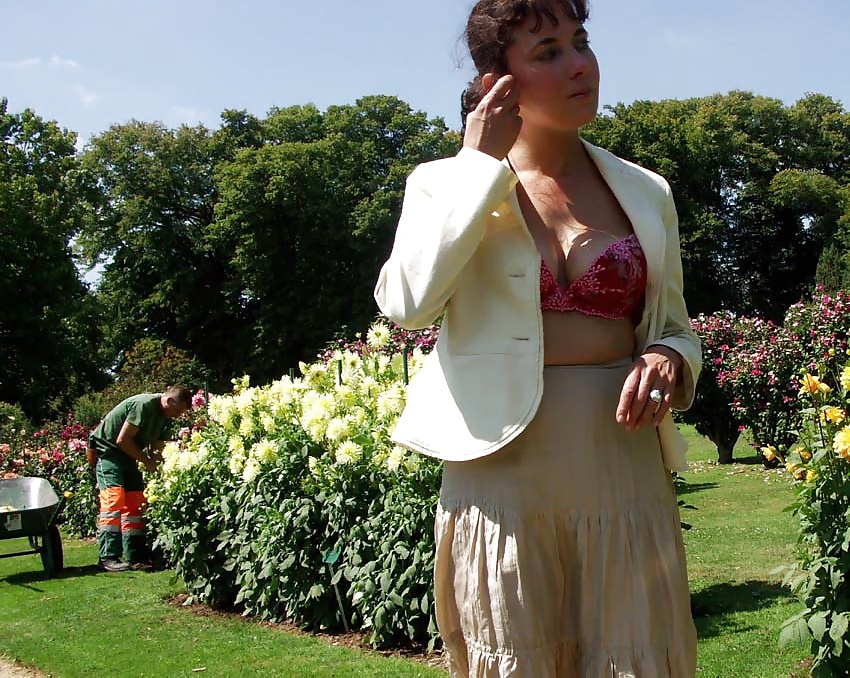 FRENCH NADINE flashing in a public park 2005 #24666783