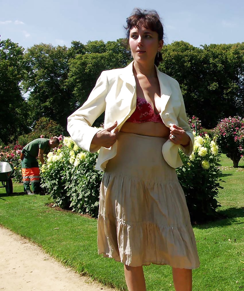 FRENCH NADINE flashing in a public park 2005 #24666790