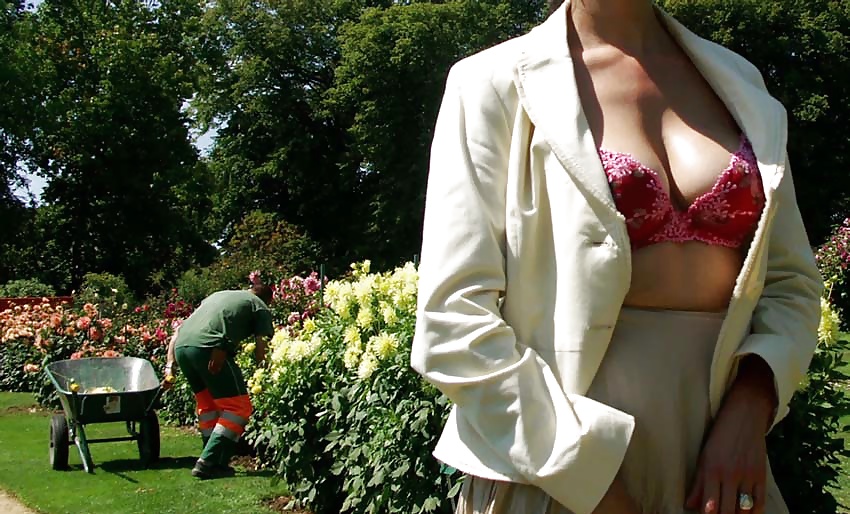 FRENCH NADINE flashing in a public park 2005 #24666804