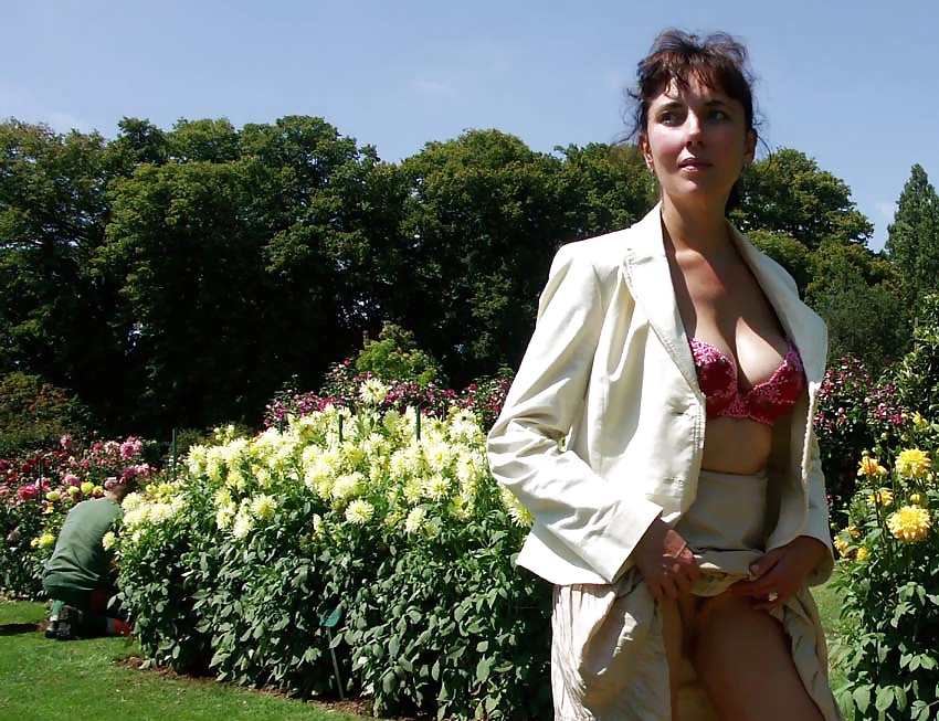 FRENCH NADINE flashing in a public park 2005 #24666828