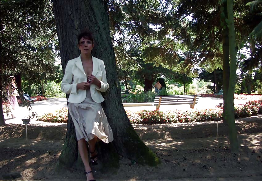 FRENCH NADINE flashing in a public park 2005 #24666890