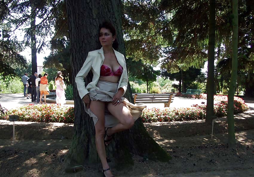 FRENCH NADINE flashing in a public park 2005 #24666918