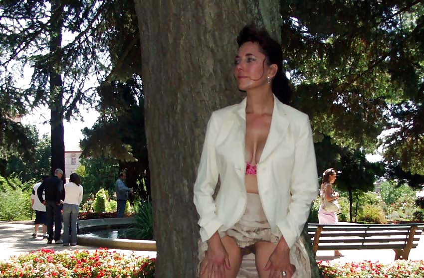 FRENCH NADINE flashing in a public park 2005 #24666931