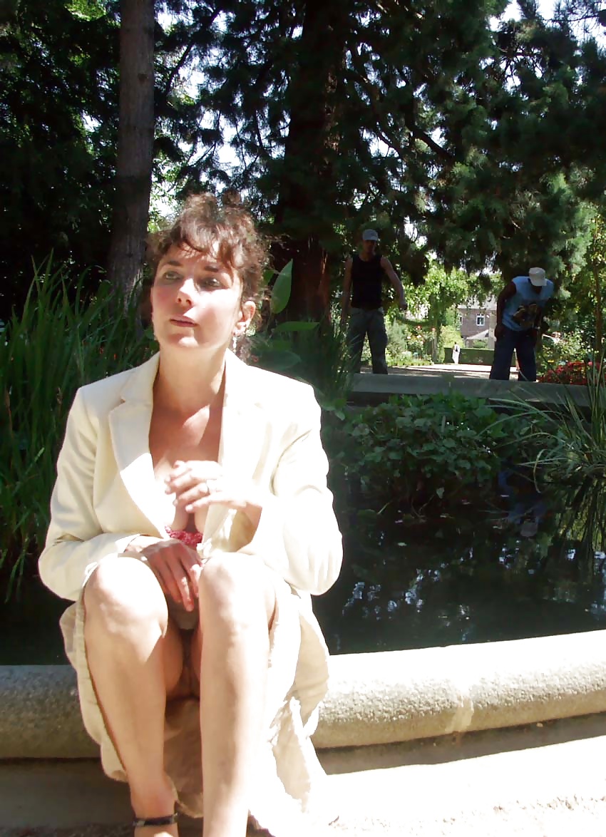 FRENCH NADINE flashing in a public park 2005 #24666940