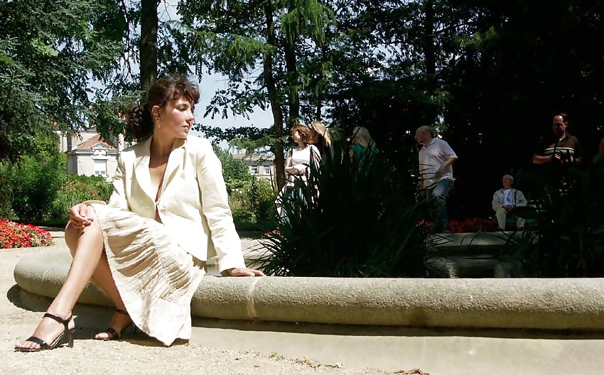 FRENCH NADINE flashing in a public park 2005 #24667081