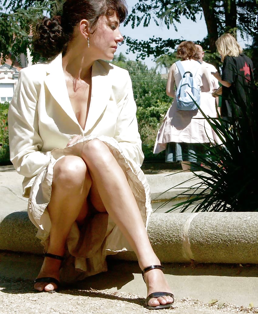 FRENCH NADINE flashing in a public park 2005 #24667087