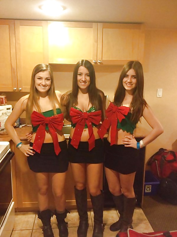 Slutty party teens christmas edition.
 #39960158