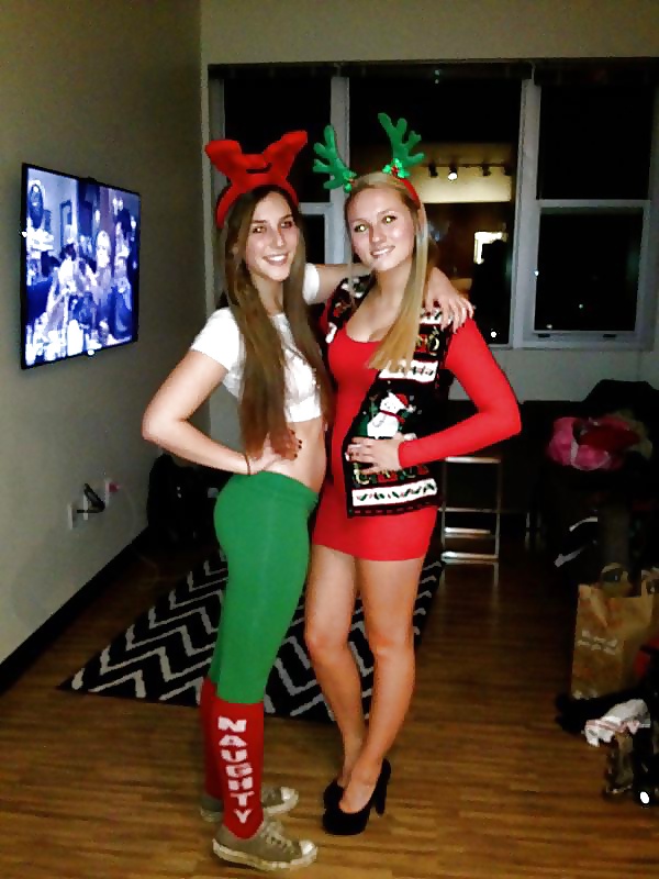 Slutty party teens christmas edition.
 #39960206