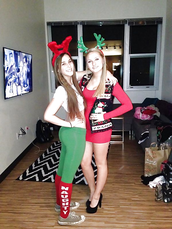 Slutty party teens christmas edition.
 #39960216