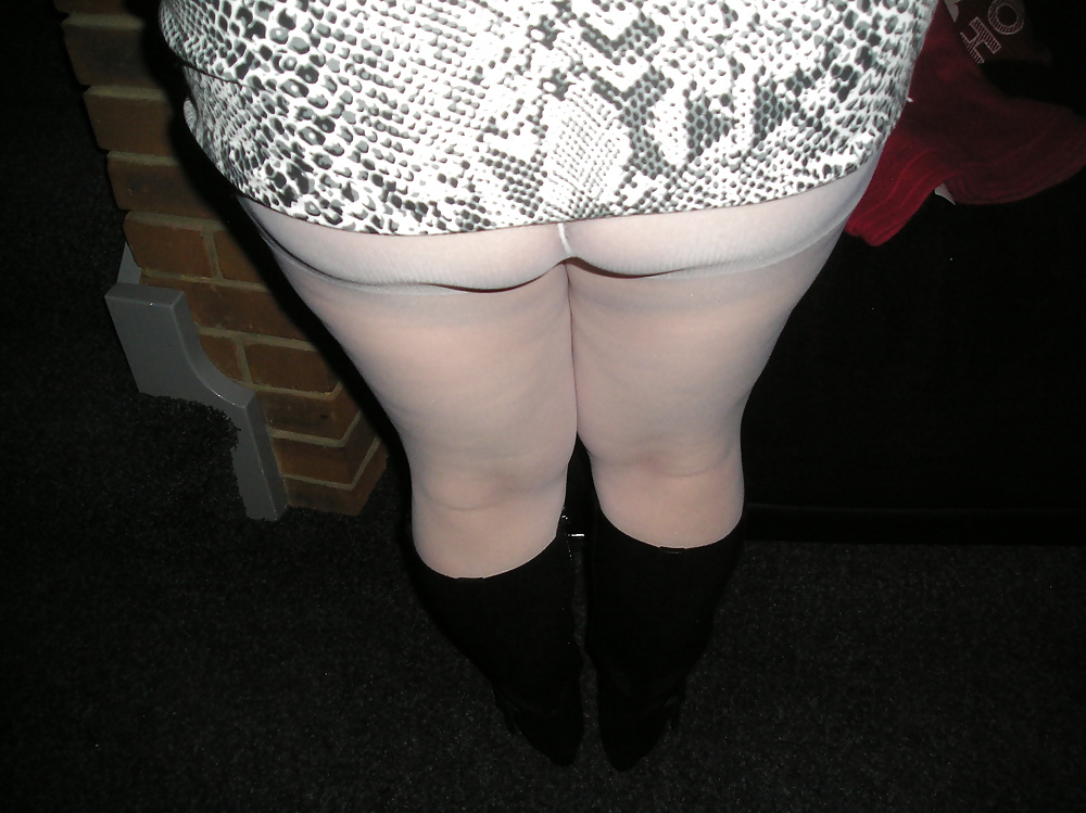 My girlfriend Natasha wearing white tights pantyhose #40087825