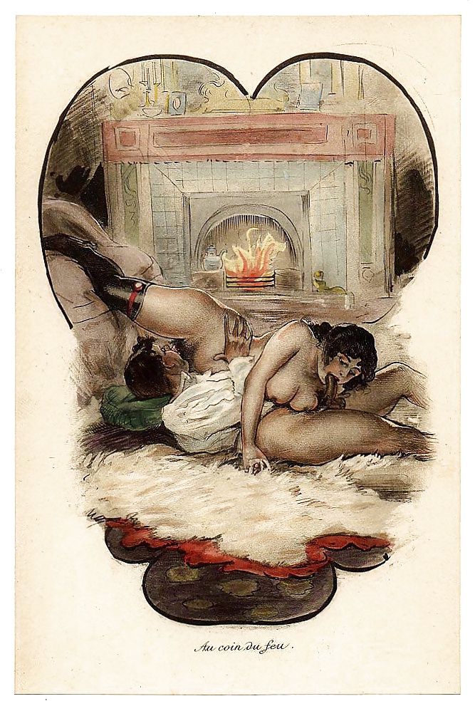 Sie. Gezeichnet Porno Kunst 29 - Französisch Postkarten 9 #24261004